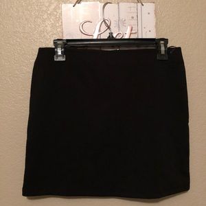 Black Casual Stretchy Pencil Miniskirt
